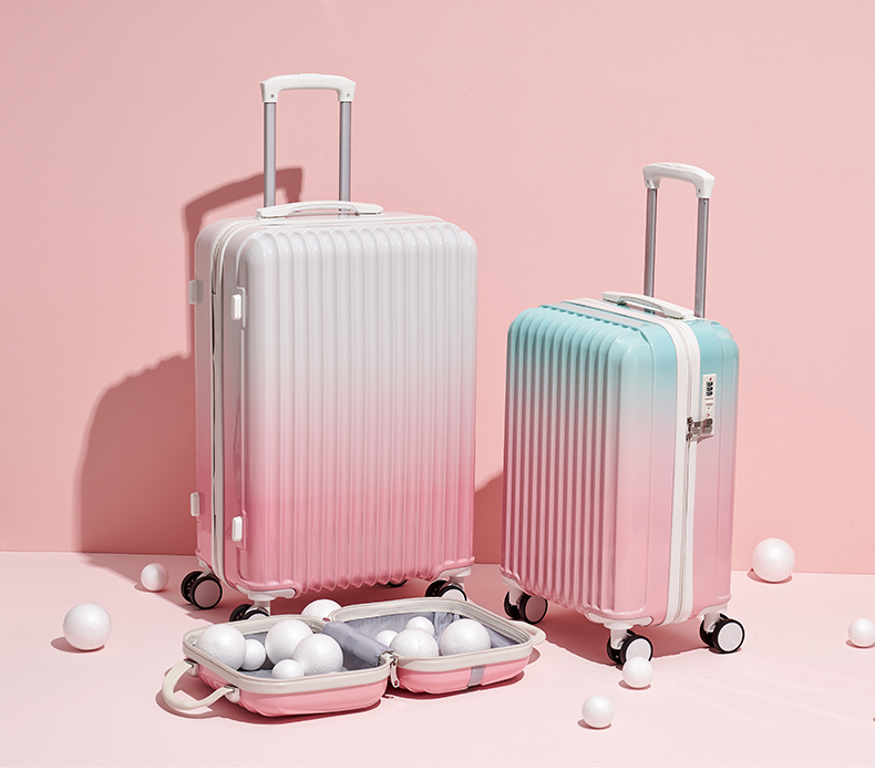 凯蒂袋鼠品牌小清新行李箱网红ins女高颜值渐变大容量学生旅行密码箱