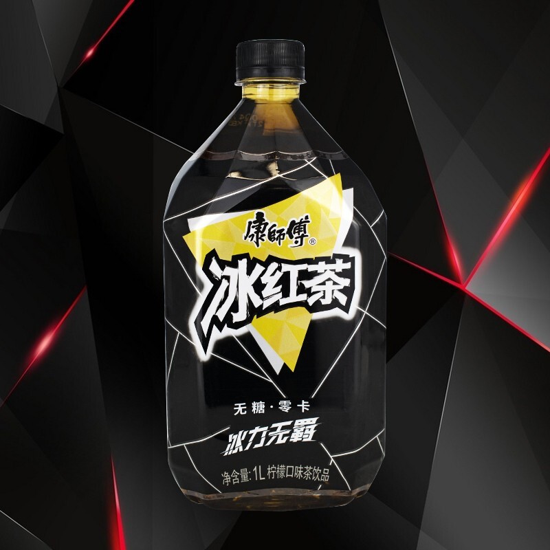 优选品质康师傅冰红茶无糖饮料1升大瓶装1l8瓶4瓶箱装1000ml饮料ksf4