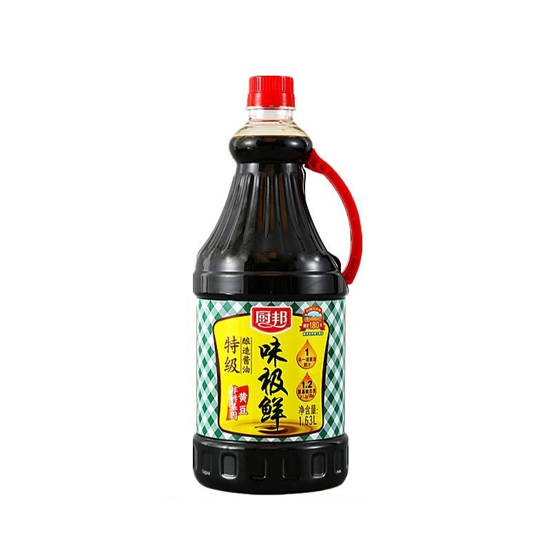 厨邦酱油163l厨邦酱油凉拌炒菜黄豆酿造提鲜410ml鲜整箱163l味极鲜1瓶