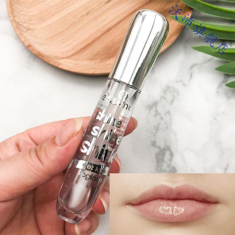 德国essence透明唇蜜唇釉欧若拉玻璃唇水果冻色唇油彩叠涂奶茶色 透明
