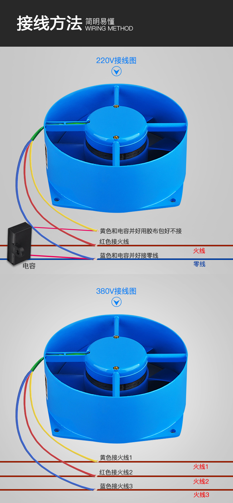 軸流風機220v強力200fzy2-d工業用電焊機機櫃配電箱風扇380v 200fzy2