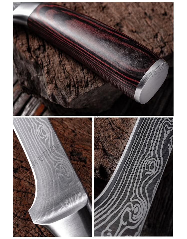 蒙古手工小刀木柄小刀烤全羊分割肉内蒙古吃肉刀餐刀手把肉吃羊肉刀