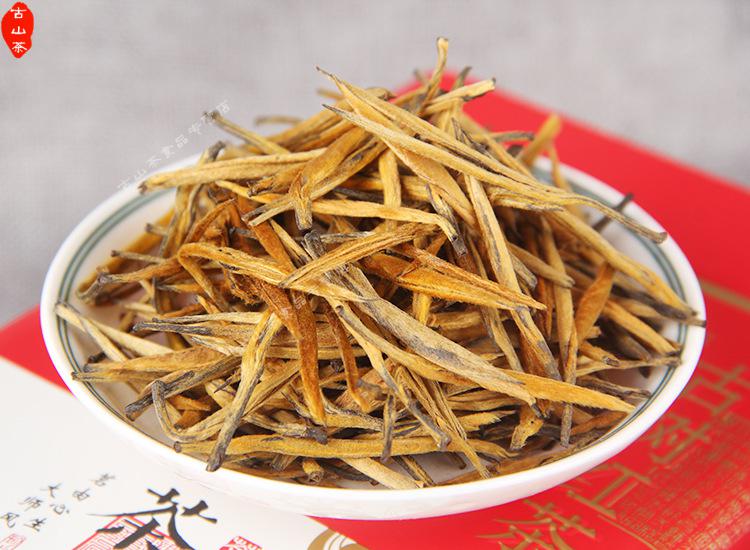 古山茶滇紅茶2021年雲南大金芽大金針單芽紅茶理條金針3號禮盒裝茶葉