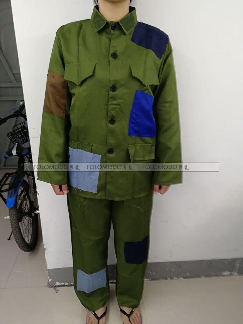 folomodo叫花子服裝乞丐服套裝古代丐幫要飯衣服補丁演出服破爛古裝