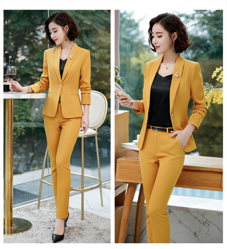 2022气质西服女新款主持人正装女新闻主播音员主持人西服职业套装西装
