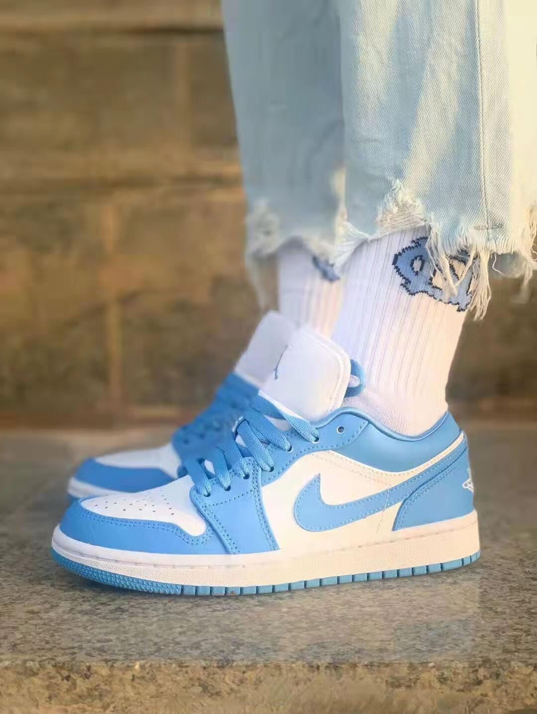 aj鞋大学蓝 低帮篮球鞋 款 运动鞋 邓紫棋同款 白蓝 36【图片 价格