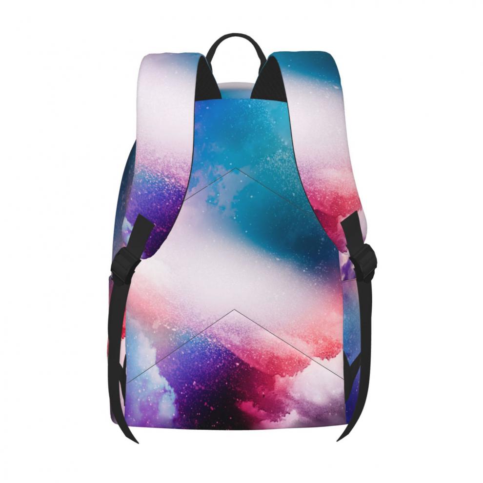 星空印花书包原创星空渐变印花双肩包女时尚潮流高中初中生书包通勤