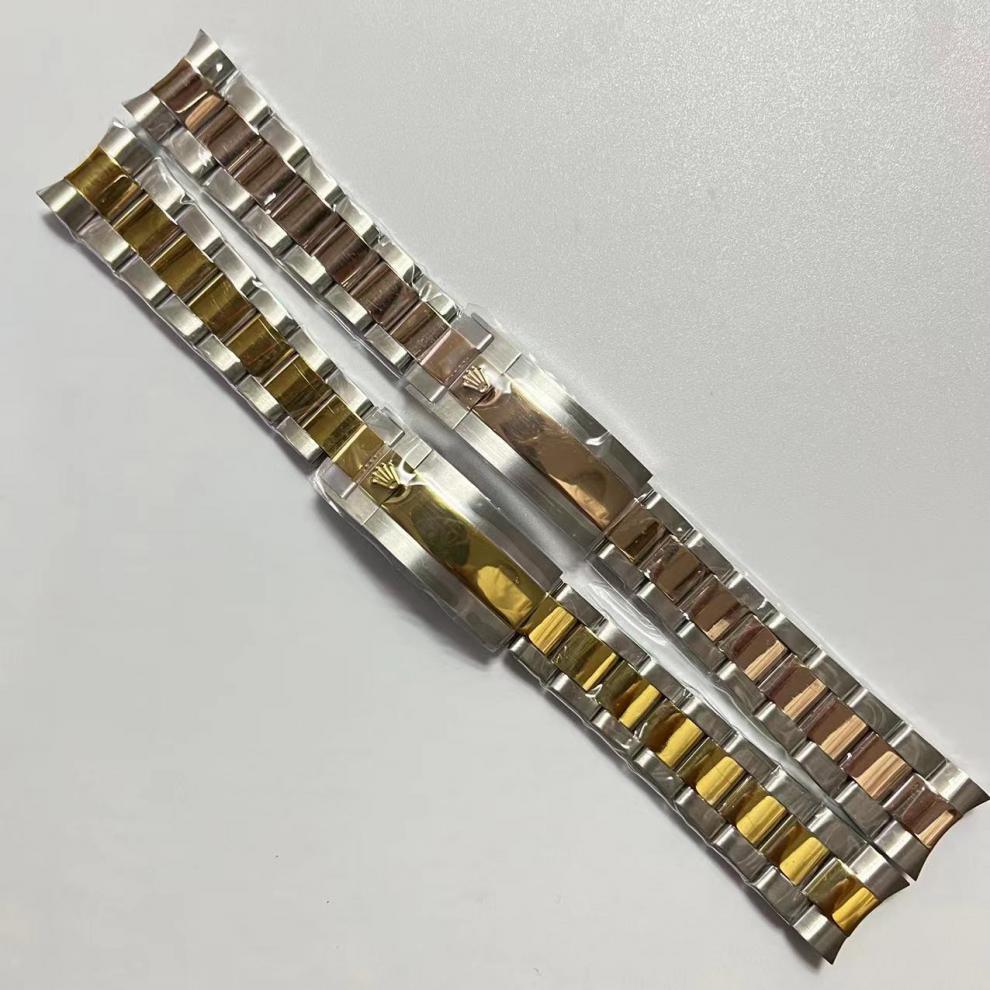 劳力士表带钢带男黑水鬼绿水鬼迪通拿游艇精钢款手表配件20mm 20和