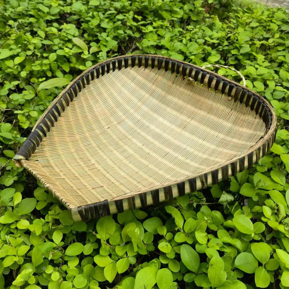 竹簸箕竹编制品竹筲箕手工簸箕洗菜盛菜篮子火锅饭店家用洗菜筐 精品