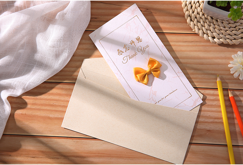 教师节贺卡老师感谢创意蝴蝶结感恩贺卡定制打印礼物礼品小卡片 湖