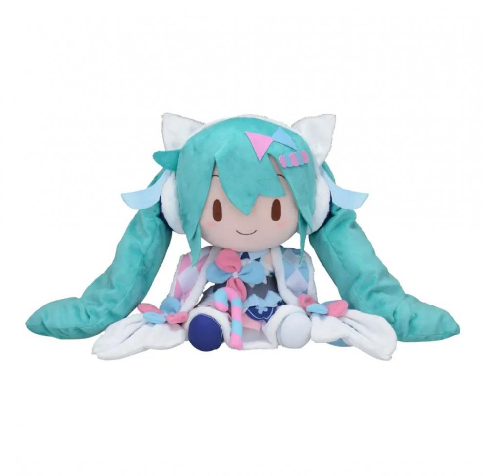 日本正板世嘉sega雪初音fufu布偶玩偶毛绒公仔抱枕娃娃周边礼物女仆