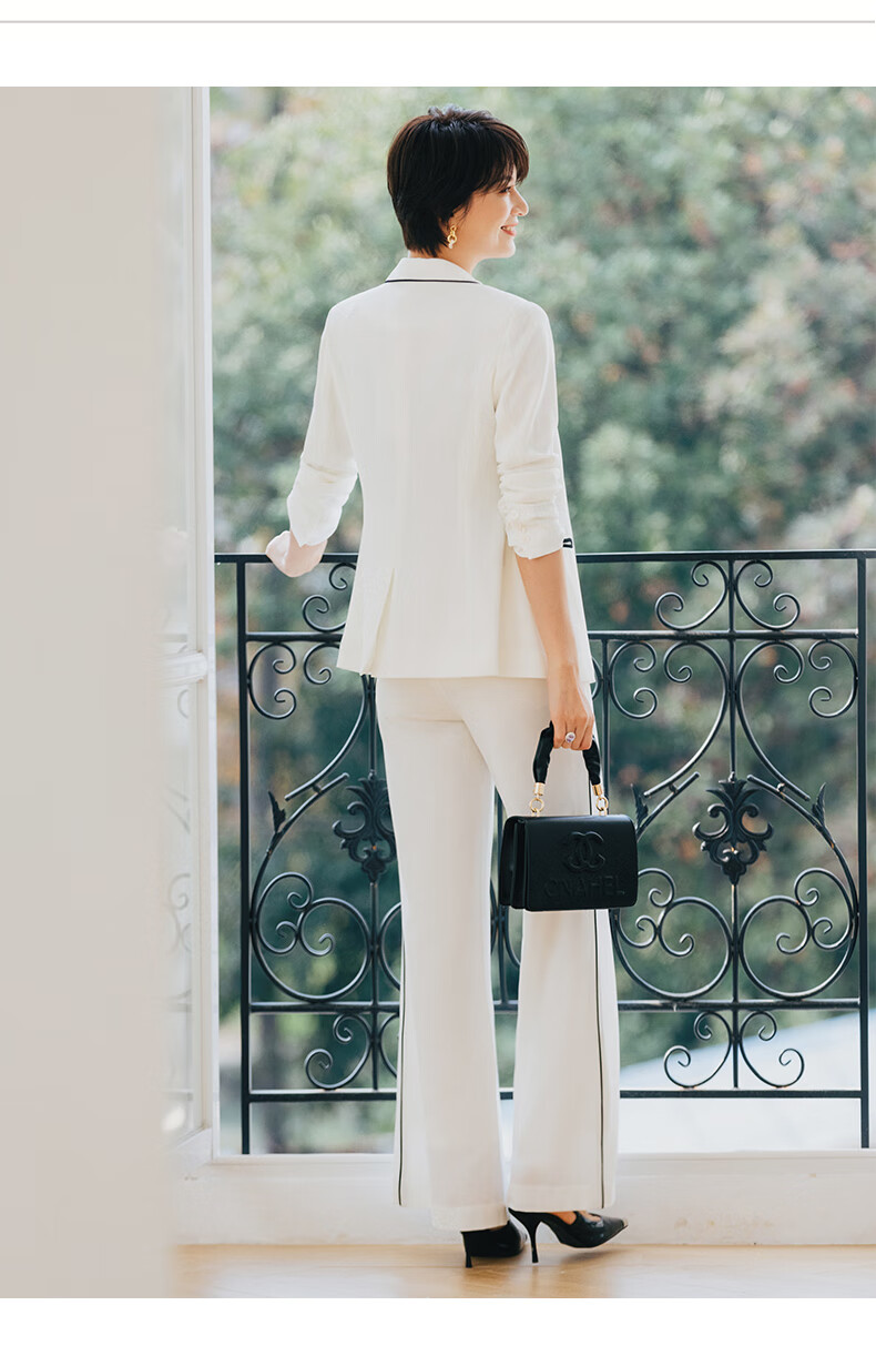 ad蒋菲菲西装套装女春季气质女神范感西服正装主持人ol职业装 单件