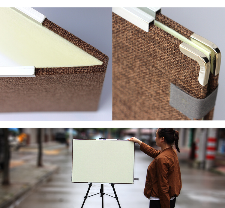 asnsmvv51*72国画写生磁性毛毡折叠画板套装四尺三裁三开便 6件套(配