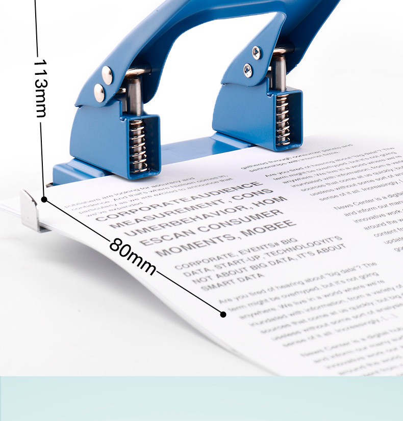 双孔打孔器装订机活页本夹小型圆孔圆环孔手动重型打孔机2孔多孔两孔