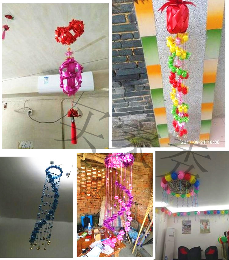彩带装饰丝带塑料手工折风铃包装diy材料多彩色生日装饰气球扎带绑绳