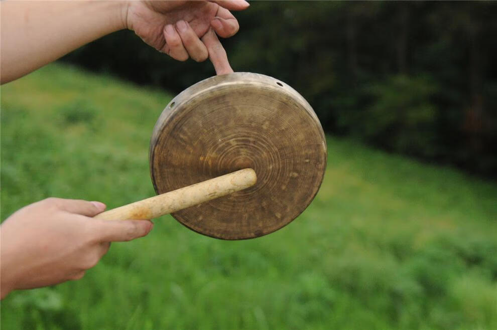 10-22公分纯青铜马锣抛锣手锣大锣青铜小锣手工锣道士云锣 10公分