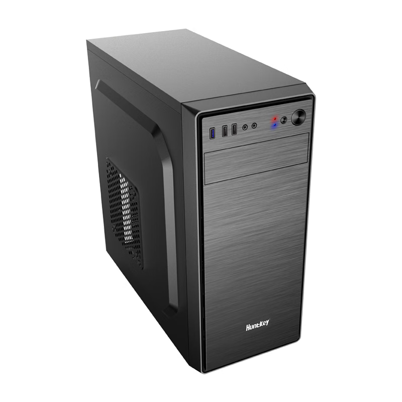 适用原装航嘉机箱bu502天王星上置电源atx大板台式机空箱支持光驱全新