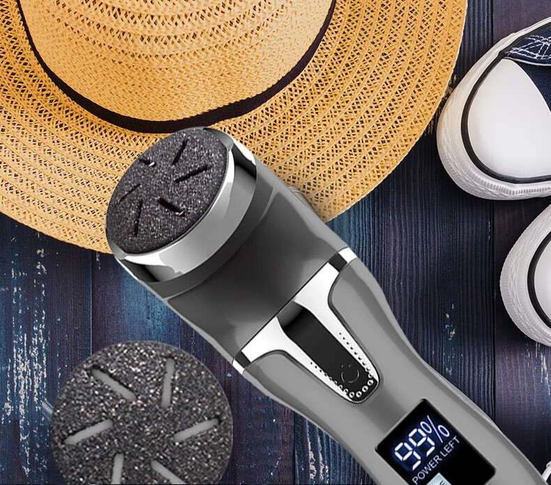 德国进口电动磨脚器去死皮老茧自动修足脚后跟神器老人修脚器` 白色