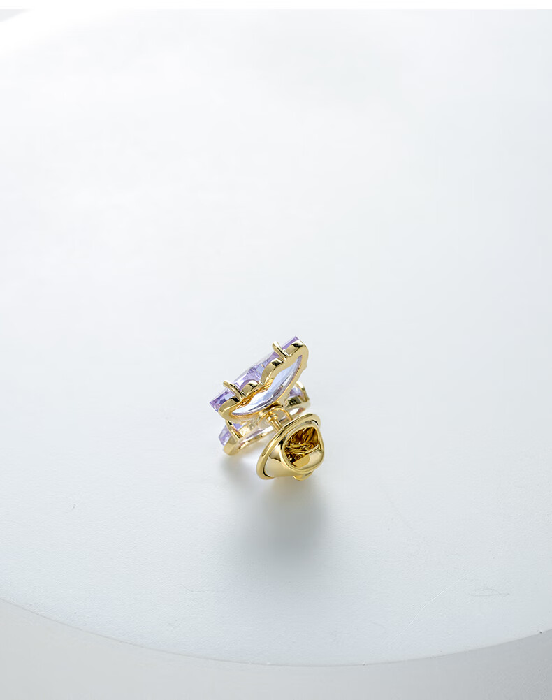 siccsaee仿水晶蝴蝶扣胸针女西装别针固定衣服神器领针网红配饰粉色