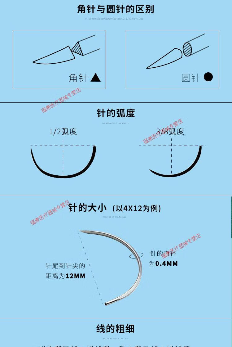 医用缝针规格图片图片