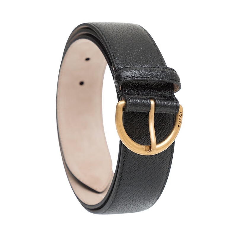 圣诞送礼gucci古驰gucci腰带男士黑色牛皮针扣小蜜蜂浮雕标志皮带腰带