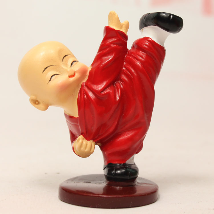 禅意中式小和尚功夫桌面摆件家居装饰品工艺品客厅书房卧室摆设品四不