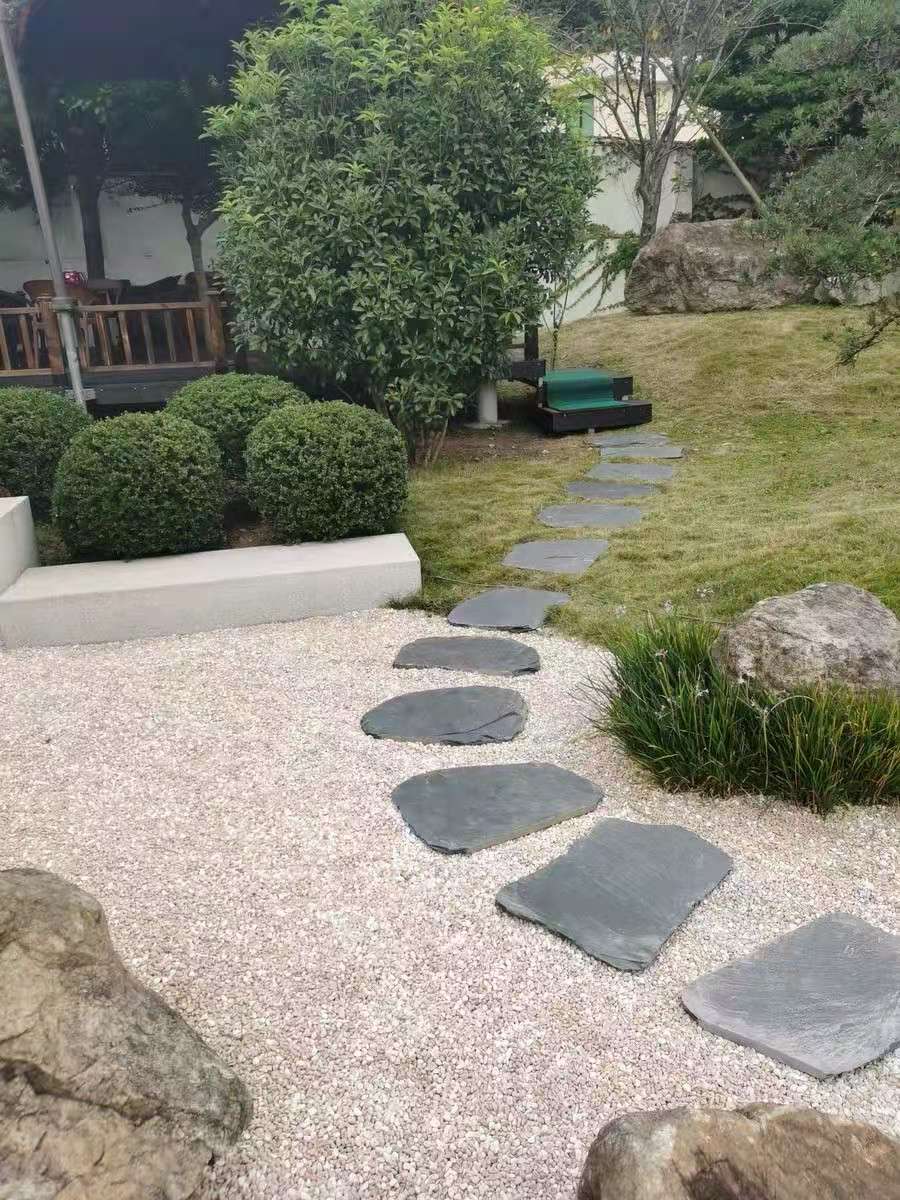 透水砖庭院地砖青石板踏步花园草坪垫脚园林汀步天然庭院地砖户外脚踏