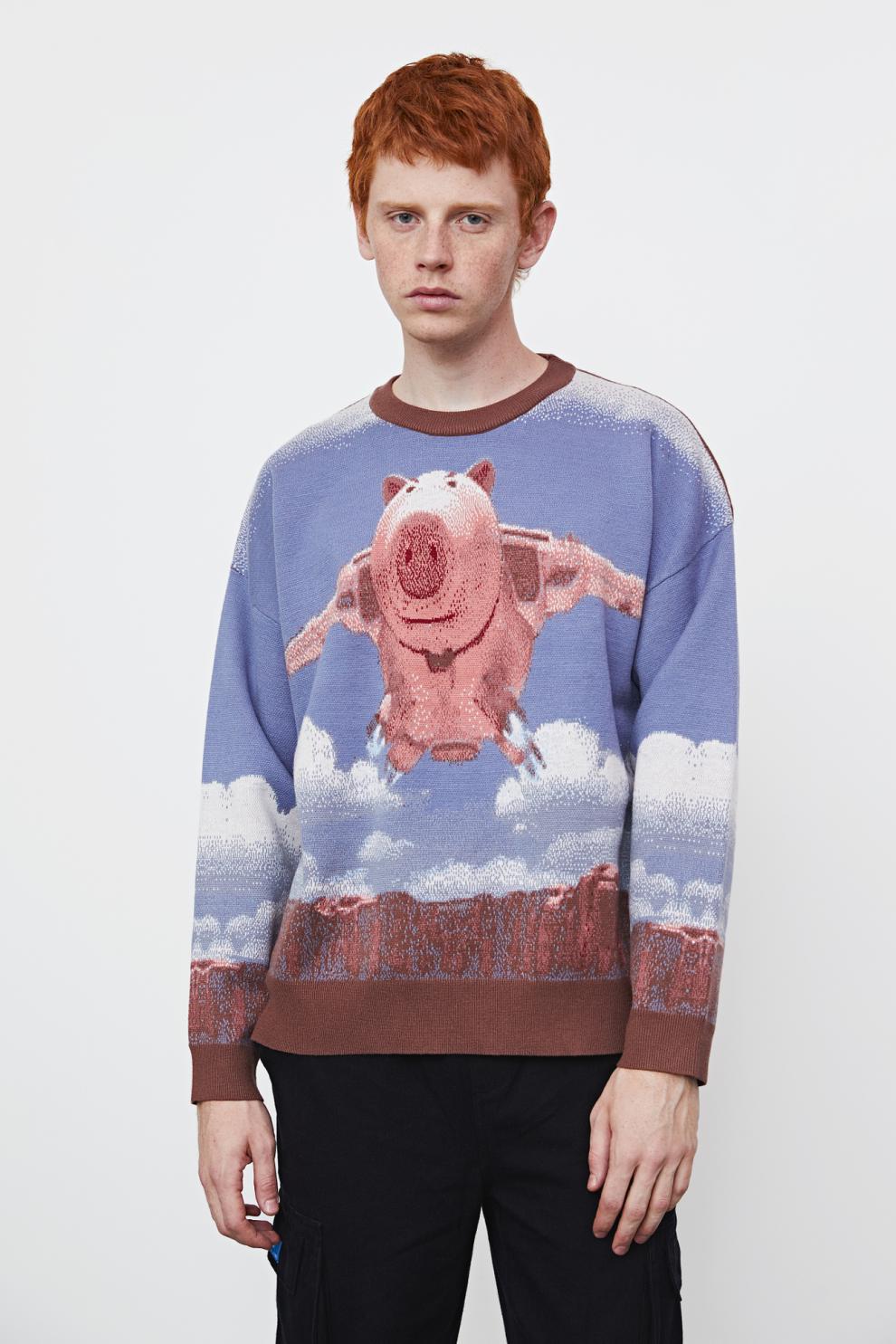 【迪士尼玩具总动员】ur2021春季新品男装针织t恤mv02s9bn2013 咖啡色