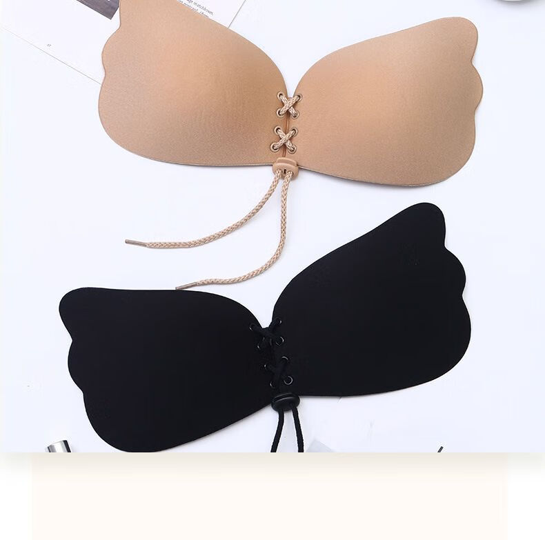 胸贴婚纱内衣无钢圈婚纱聚拢拉绳硅胶文胸 肤色加厚裸装 d【图片 价格