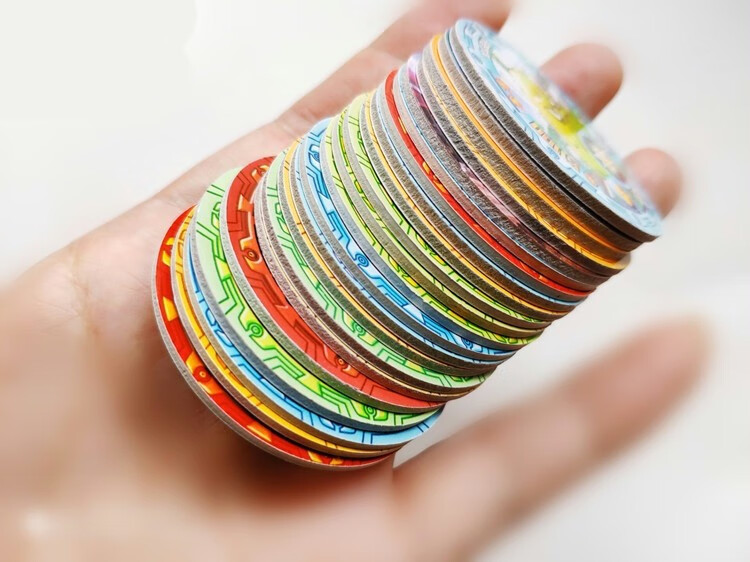 奥特曼加厚pvc塑料小圆卡片牌男孩圆形砸摔圆原pia啪叽卡 【刺客567】