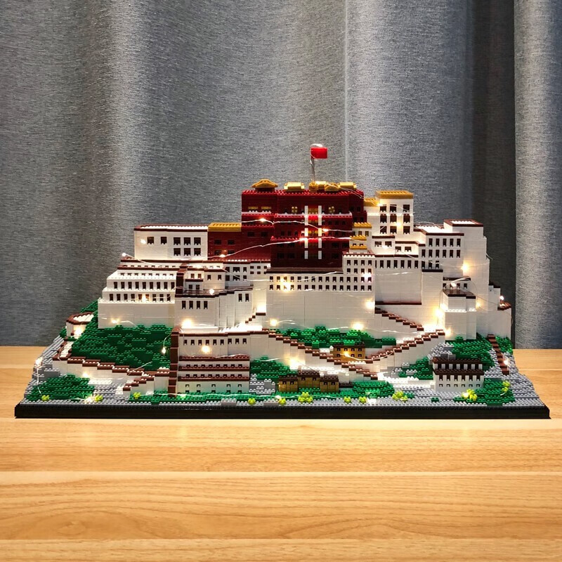 城堡积木兼容乐乐高拼装成人模型中国西藏拉萨布达拉宫微颗粒大型拼图