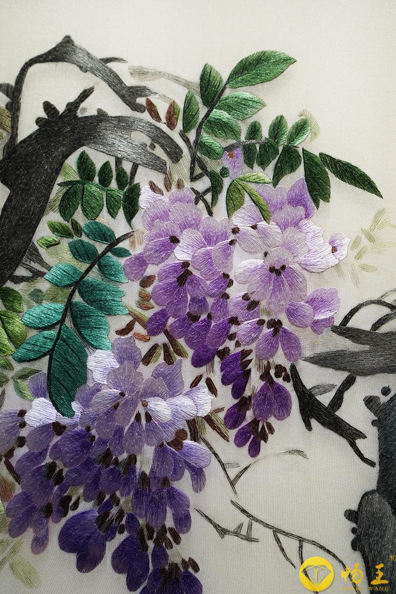 畅王紫气东来新款现代苏绣中式中国大陆江苏省苏州市错针绣艺术品装饰