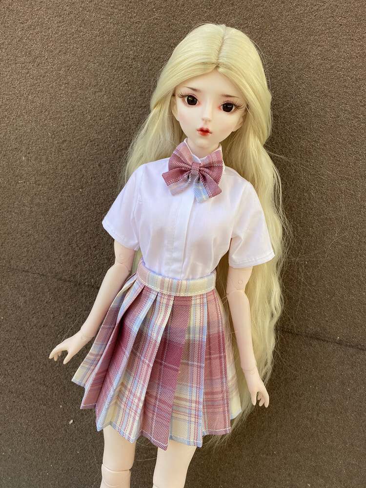 【bjd娃衣jk制服】3分4分6分ob24叶罗丽衬衫百褶裙60cm女娃衣服 小椿