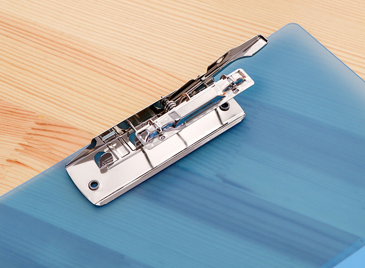 夹铁夹票据夹发票夹资料双面压夹402d橙紫色 a4透明蓝色 双用按压夹