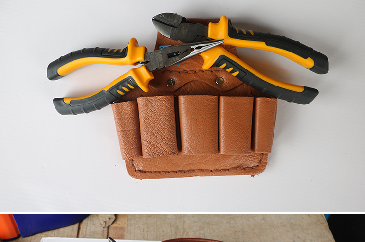 电工五联工具包五联牛皮套电工钳套工具套腰带腰包精品牛皮套腰带各一