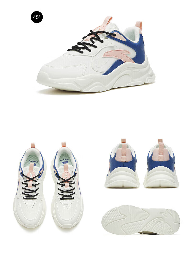 【革面小千禧】安踏女鞋运动鞋女2022秋冬季新款革面加绒保暖厚底女子