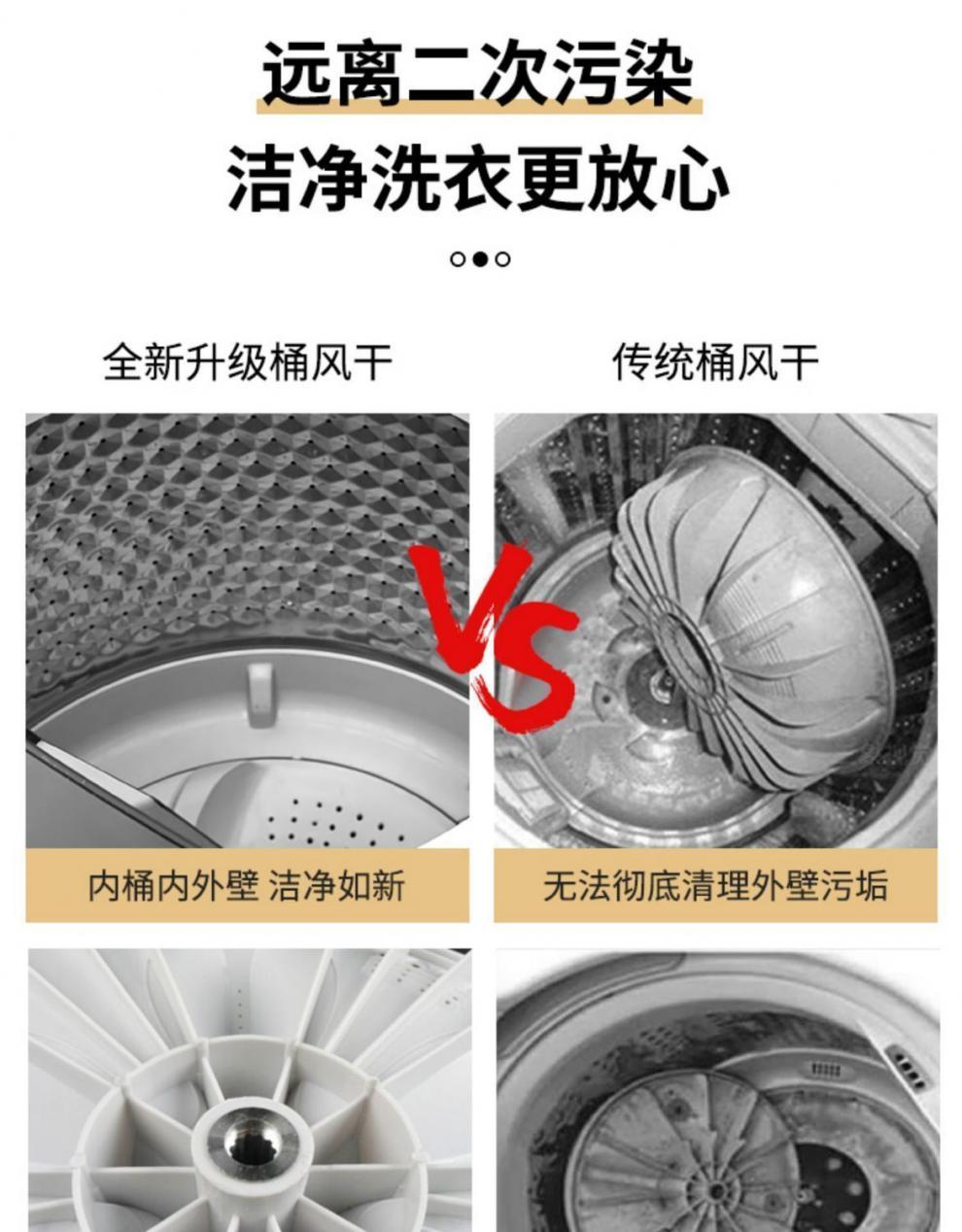 长虹8kg洗衣机全自动家用10/12公斤波轮热烘干小型洗烘一体大容量 10