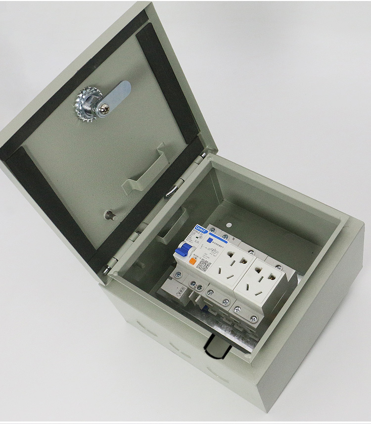 14sm充电桩配电箱带锁家用插座新能源充电箱室外电源空开箱插座箱防水