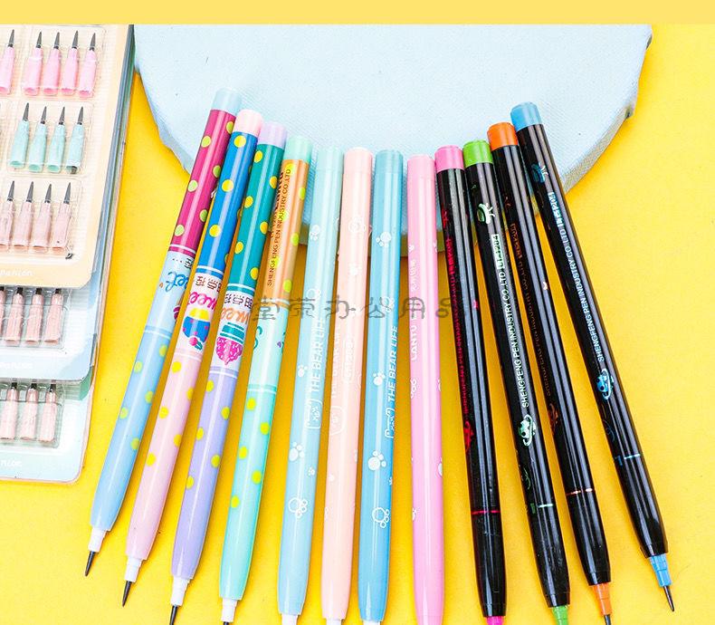 儿童免削导弹下蛋笔小学生可爱超萌活动子弹x星空款单独1支铅笔