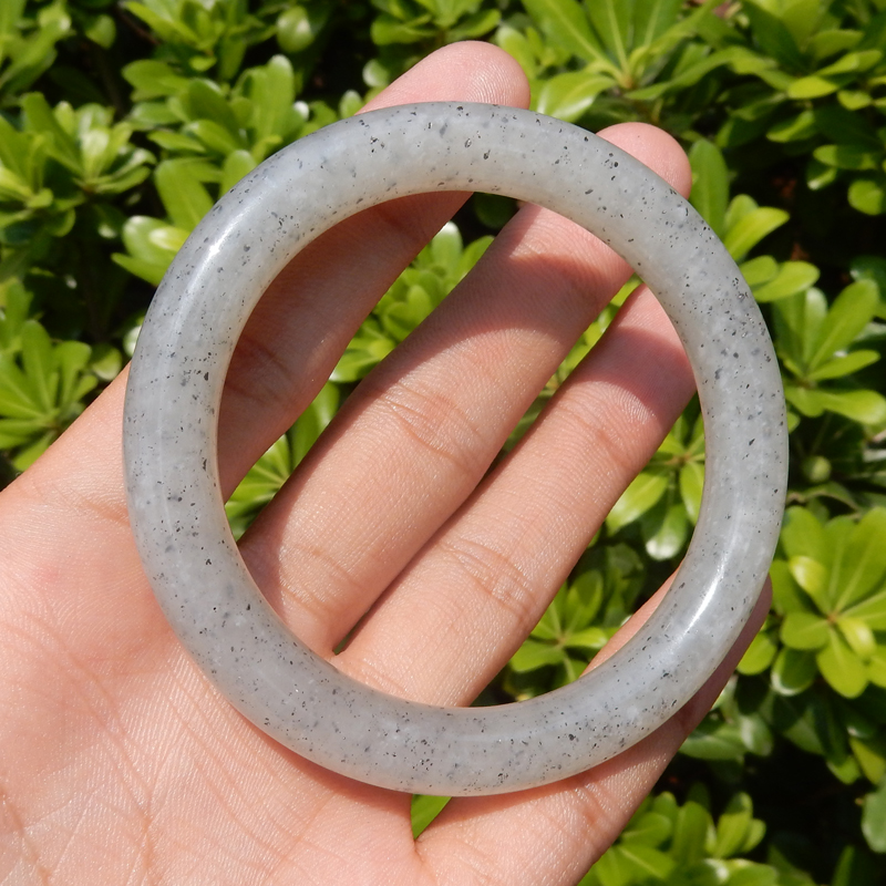 新疆点墨青花籽料口径59mm和田玉圆条手镯h【图片 价格 品牌 报价】