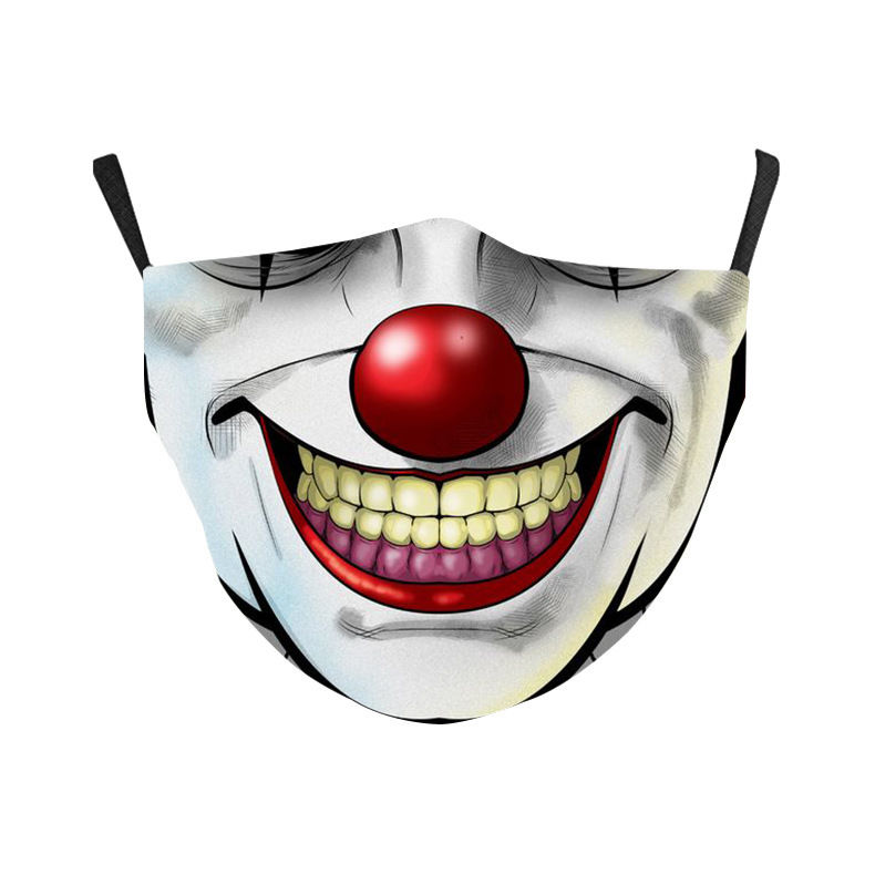 搞怪口罩图案口罩个性搞怪创意3d立体印花小丑可水洗表情包人脸口罩