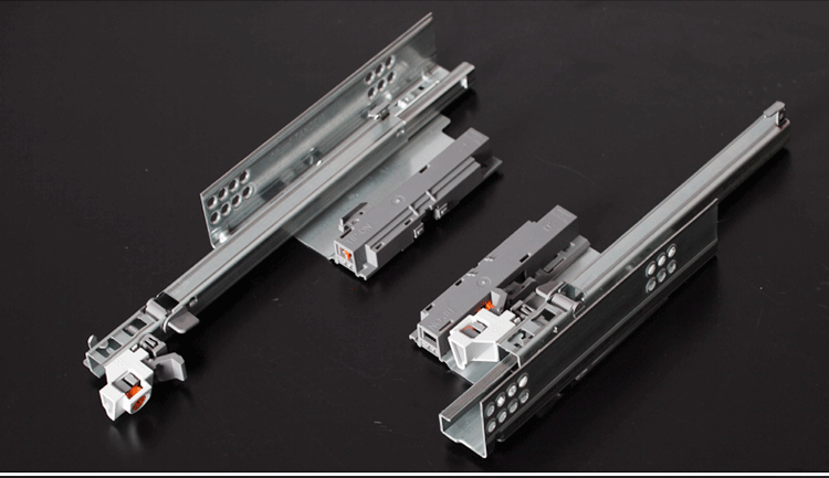 奧地利百隆blum隱藏託底二節反彈軌道滑軌導軌免拉手一觸即開半拉反彈