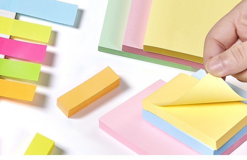 仓梵彩色便签纸粘性便利贴可爱卡通少女学生用创意可爱窄便签条n次贴