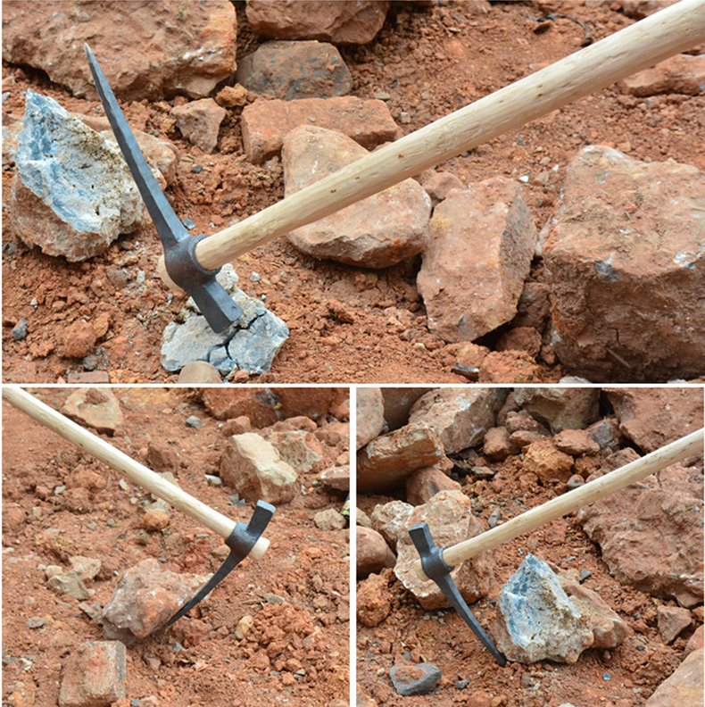 纳邦手工锻打挖石头挖煤矿镐头锄岩锄农用采挖树根工具洋镐尖镐岩镐头