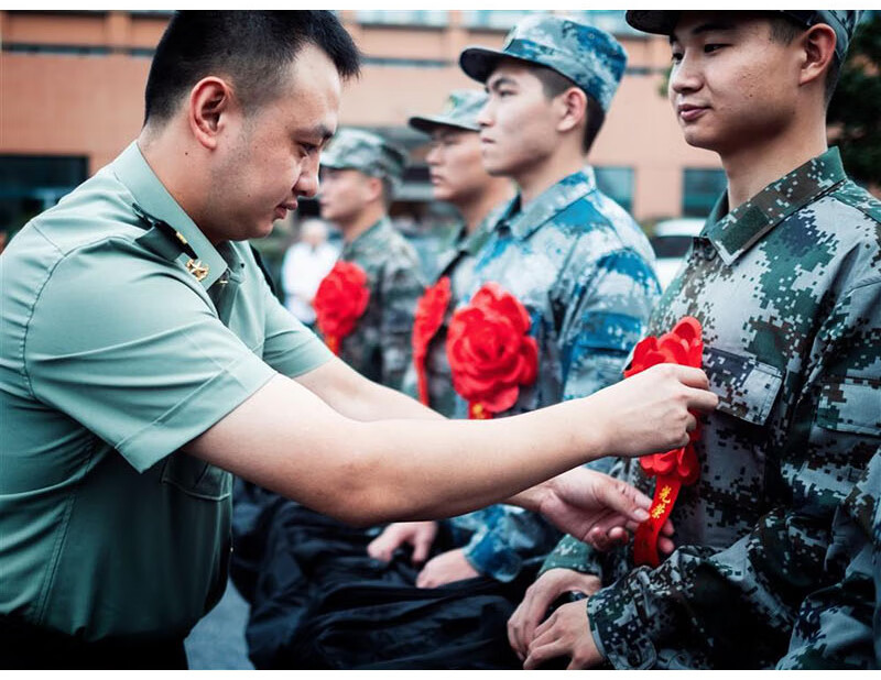 光荣退伍大红花胸花参光荣花光荣入伍退伍大红花光荣入伍光荣家属标兵
