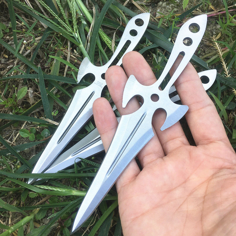 飞刀休闲飞镖唐门飞针飞刀忍者飞镖手里剑训练飞镖直飞旋飞 银魔-单把