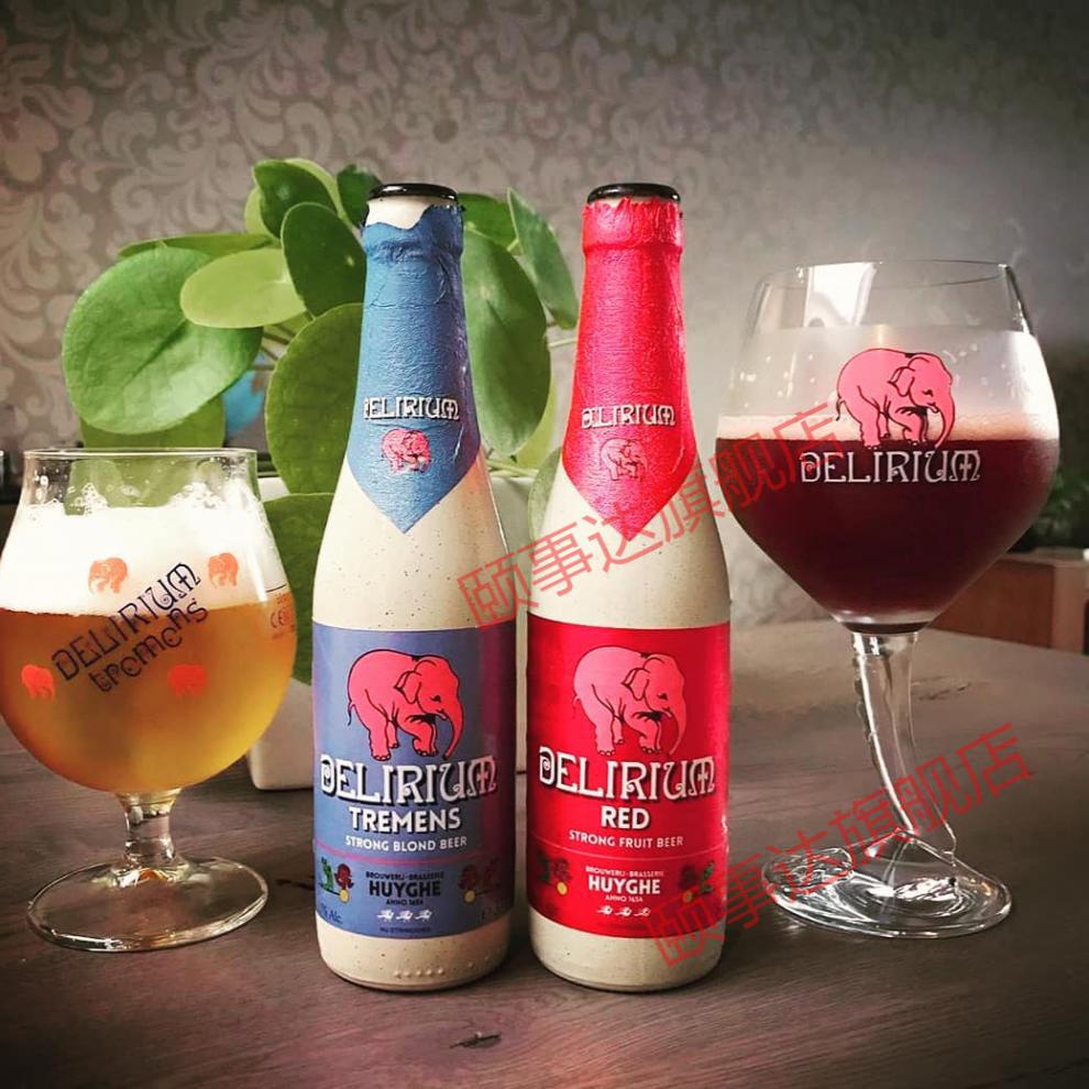 6瓶比利时进口浅粉象粉象樱桃深粉象330mlx6瓶组合精酿啤酒深粉象6瓶