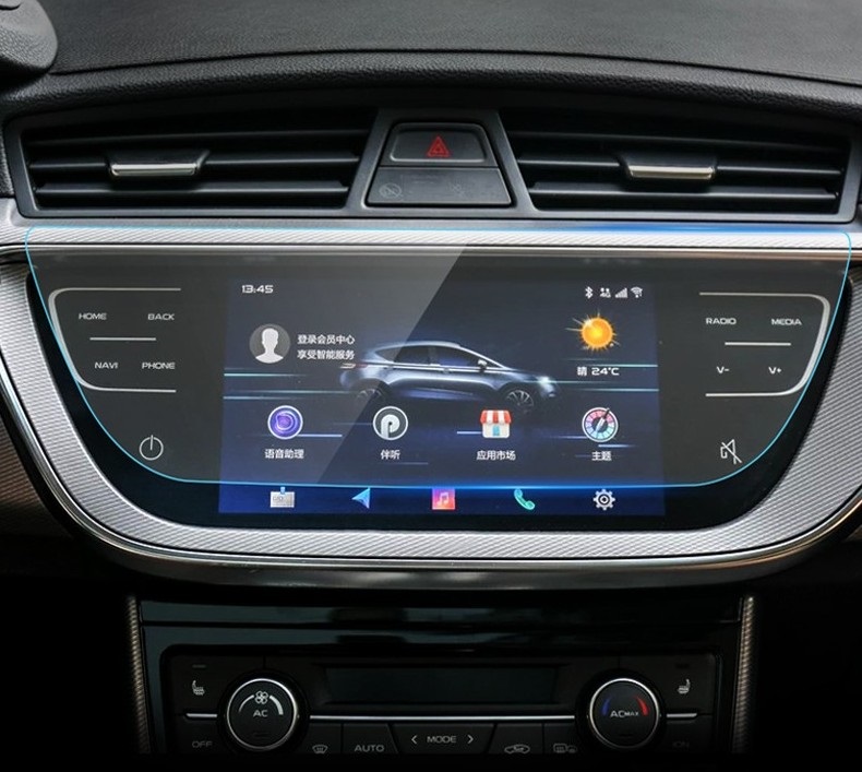 适用于182021新款帝豪glgs专用导航膜中控仪表盘液晶显示屏幕玻璃钢化