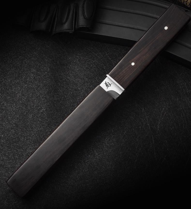 菊田水果刀户外刀具防身小刀高硬度直刀特战军刀野外