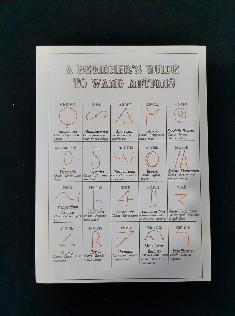 哈利波特咒语表及姿势图片
